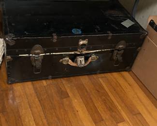 Vintage metal trunk