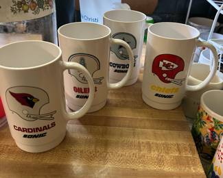 Sonic football team mugs