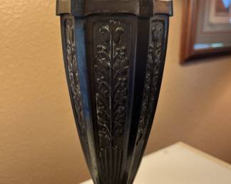 Tiffany Style Art Nouveau Bronze Floral Table Lamp