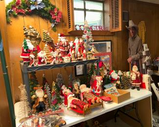 Collection of Santa's, Christmas Trees