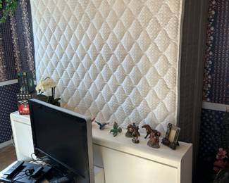 Queen Bed with headboard, nightstand