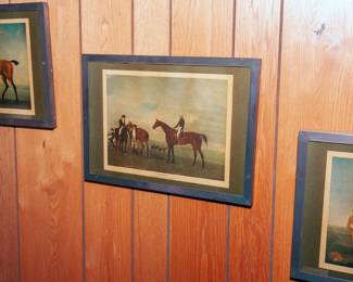 Set of 5 horse prints