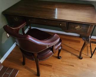 Vintage Oxford 1971 office desk and Hickory chair.