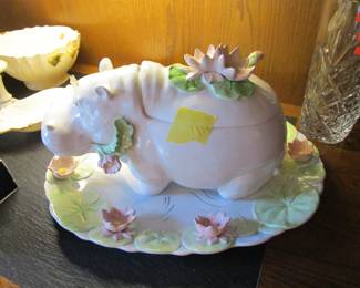 Rare F&F Hippo soup tureen