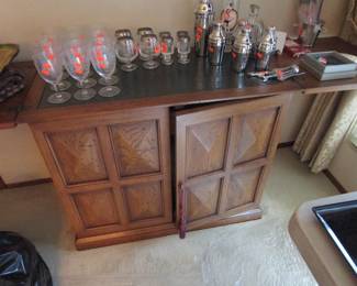 Mid Century Bar and barware