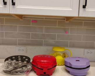 Electric cake pop and other dessert maker, microwave popcorn maker.