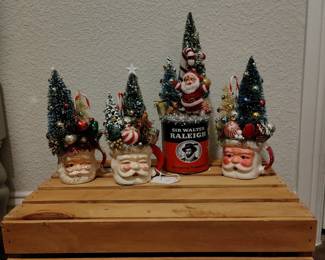 Christmas decor made with vintage pieces.
