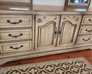Vintage Large Dresser with Two Large Mirrors