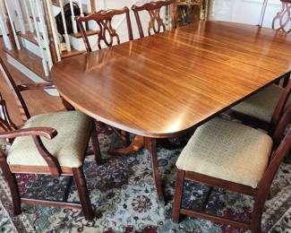 Table has an additional 3 more leaves that extends into a very large table if needed for the holidays!