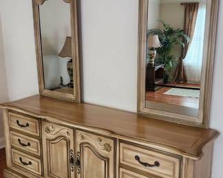 Vintage Large Dresser with Two Large Mirrors