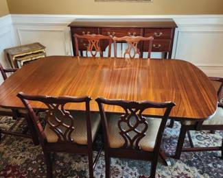 Table has an additional 3 more leaves that extends into a very large table if needed for the holidays!