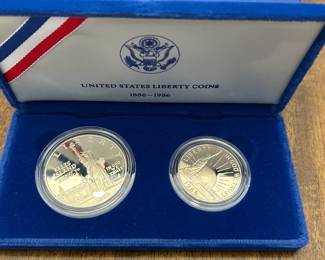 1986 United States Liberty Coin Two Piece Silver Proof Set