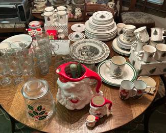 Spode and Cuthbertson Christmas Dishes
