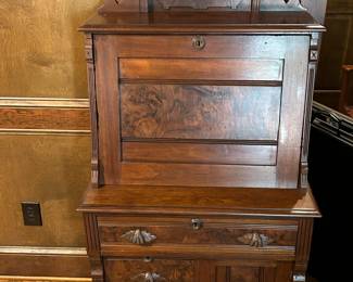 Antique Victorian Drop Front Secretary Desk