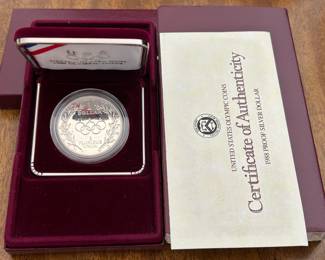 1988 United States Olympic Proof Silver Dollar