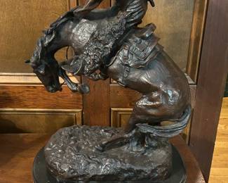 "The Rattlesnake" by Frederic Remington Jumbo Bronze Sculpture