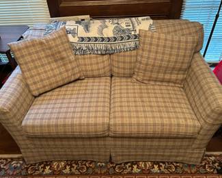 Plaid Loveseat Sofa