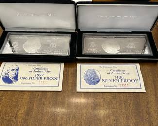 1996 & 1997 Fine Silver $100 Proof (4oz)