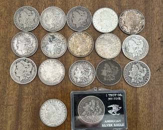 1881 to 1921 Morgan Silver Dollars