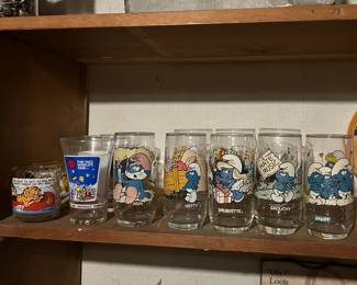 Vintage Glassware - Garfield, World's Fair, Smurfs and McDonald's