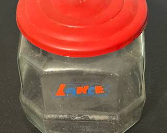 Vintage Lance Cracker Glass Jar