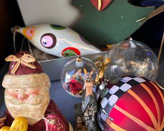 Tons of Vintage Christmas decor, ornaments, lights, trees, Dept 56 Holiday Village.