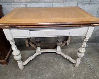 Vintage metal top adjustable table