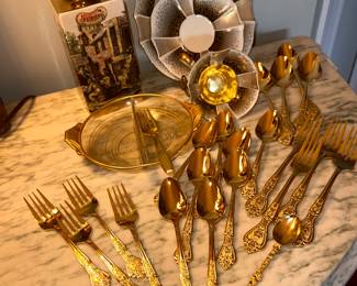 Gold flatware