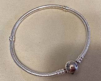 CMS067 Sterling Silver Charm Bracelet New