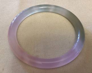CMS088 Pink & Green Jade Bangle Bracelet New