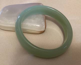 CMS076 Lake Green Jade Bangle Bracelet New