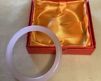 CMS093 Light Pink Jade Bangle Bracelet New
