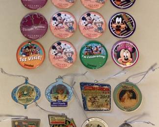 CMS002 Disneyland 3” Buttons & Commemorative Metal Ornaments 