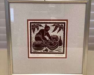 CMS138 Framed Ku’i Poi Picture By Dietrich Varez