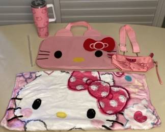 CMS137 Hello Kitty Bags, Blanket & Travel Mug New