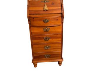 King size bed, set of end tables, dresser with mirror, wardrobe, lingerie chest - all matching but sold separately. 