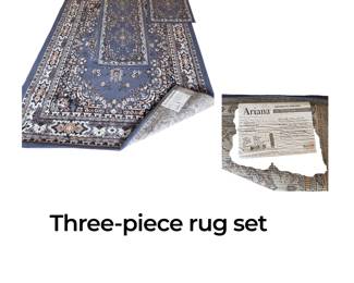 Three piece rug set - sold as a set