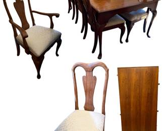 Dining Room Table, 8 chairs, 2 leafs