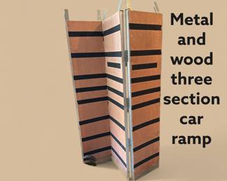 Metal and wood - three section car ramp