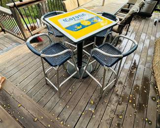 Bar height table and chairs