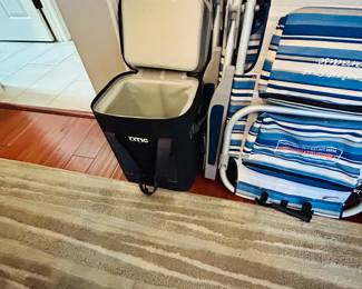Tommy Bahama chairs and an artic cooler