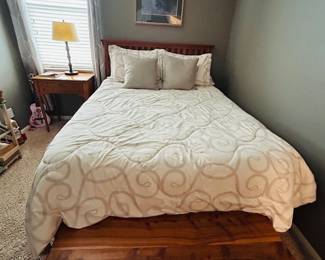 Queen size bed and boxspring and mattress