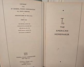 1932 General Foods Cookbook