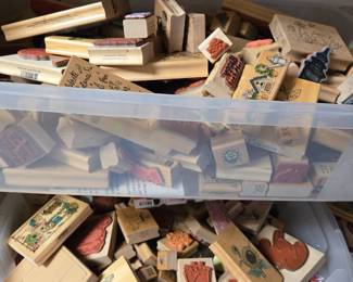 Assorted rubber stamps 