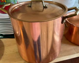 Copper stock pot