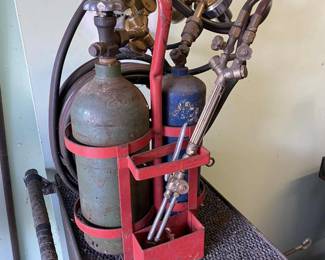 Small Gas Welding tanks with Gauges