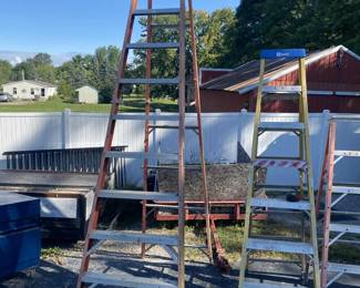 12 FT Fiberglass step ladder & 8FT Fiberglass step ladder