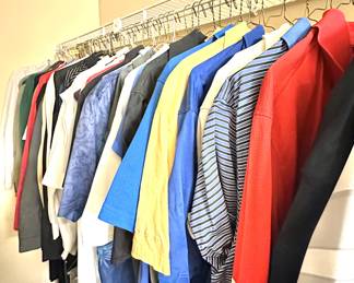 Lots of high quality men’s golf attire