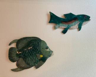 fish pottery plaques