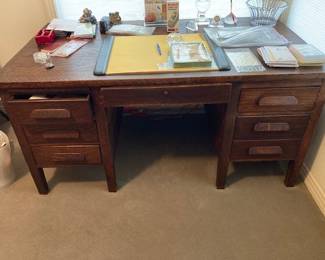 vintage oak desk
